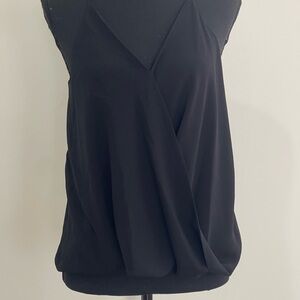 Naked Zebra S Elegant Black Women's Top Keyhole/Neck‎ Tie Back 247